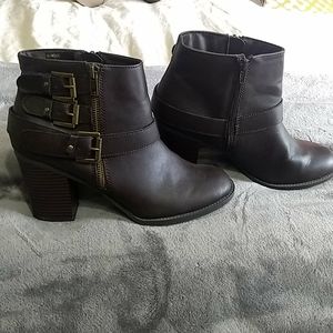 Brown Leather Booties